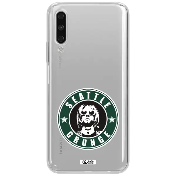 A Logo With A Man Wearing Sunglasses Huawei Y9S Clear Tpu Case