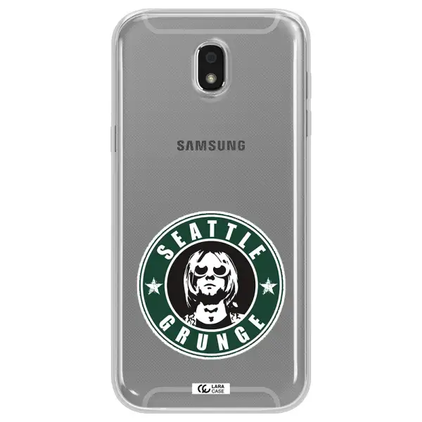 a logo with a man wearing sunglasses Samsung J5 2017 Clear TPU Case