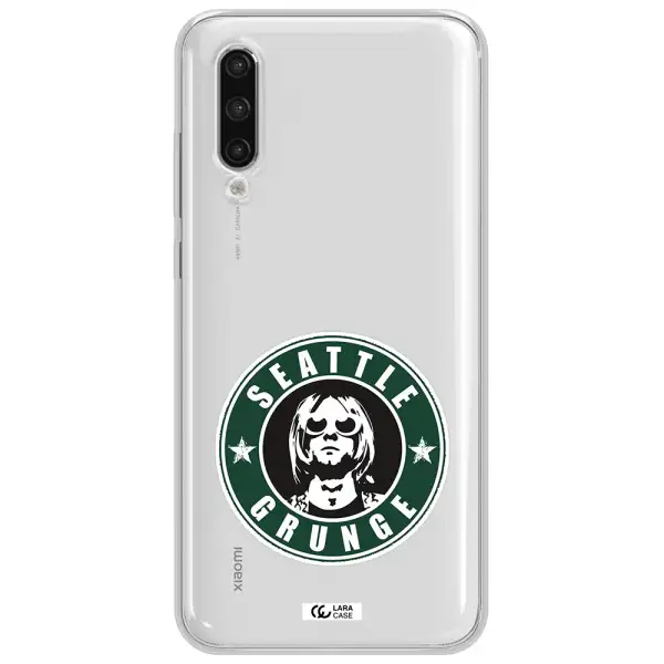 A Logo With A Man Wearing Sunglasses Xiaomi Mi 9 Lite Clear Tpu Case