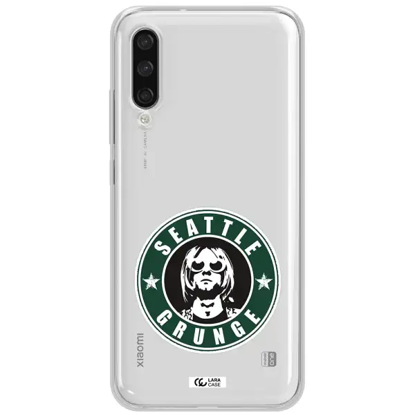 A Logo With A Man Wearing Sunglasses Xiaomi Mi A3 Clear Tpu Case