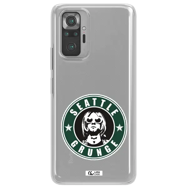 a logo with a man wearing sunglasses Xiaomi Note 10 Pro Clear TPU Case