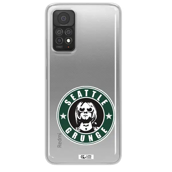a logo with a man wearing sunglasses Xiaomi Note 11 Pro Clear TPU Case