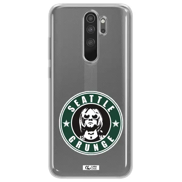 a logo with a man wearing sunglasses Xiaomi Note 8 Pro Clear TPU Case