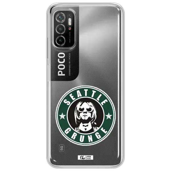 A Logo With A Man Wearing Sunglasses Xiaomi Poco M3 Pro Clear Tpu Case