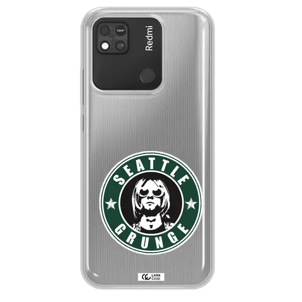 a logo with a man wearing sunglasses Xiaomi Redmi 10A Clear TPU Case