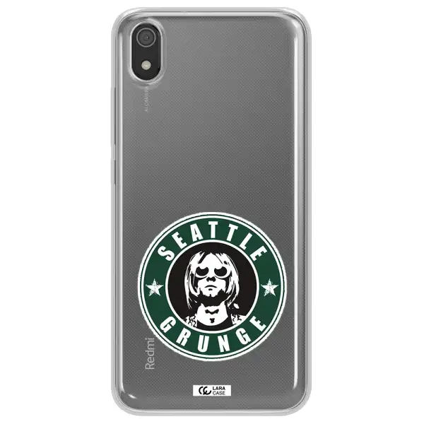 a logo with a man wearing sunglasses Xiaomi Redmi 7A Clear TPU Case