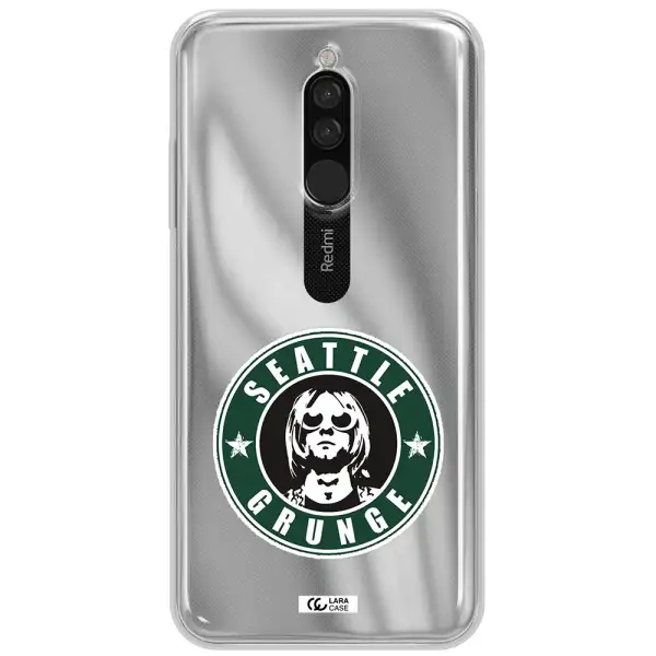 A Logo With A Man Wearing Sunglasses Xiaomi Redmi 8 Clear Tpu Case