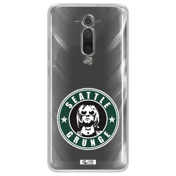 A Logo With A Man Wearing Sunglasses Xiaomi Redmi K20 Clear Tpu Case
