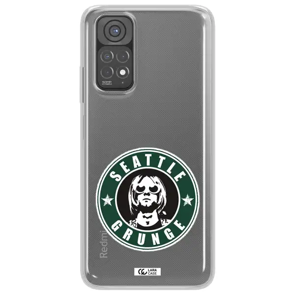 a logo with a man wearing sunglasses Xiaomi Redmi Note 11 Clear TPU Case