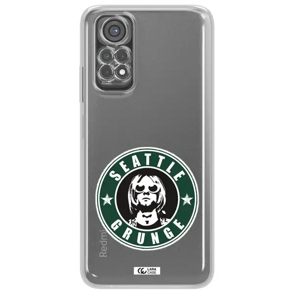 A Logo With A Man Wearing Sunglasses Xiaomi Redmi Note 11S Clear Tpu Case