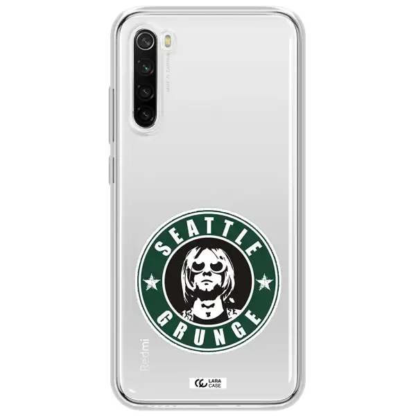A Logo With A Man Wearing Sunglasses Xiaomi Redmi Note 8T Clear Tpu Case