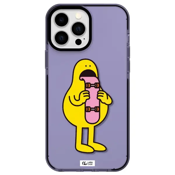 a cartoon character holding a skateboard Apple iPhone 13 Pro Max impact Lilac Case