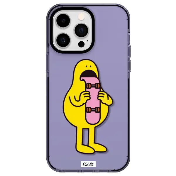 a cartoon character holding a skateboard Apple iPhone 15 Pro Max impact Lilac Case