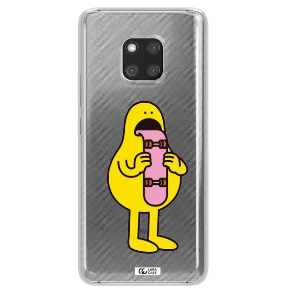 a cartoon character holding a skateboard Huawei Mate 20 Pro Clear TPU Case