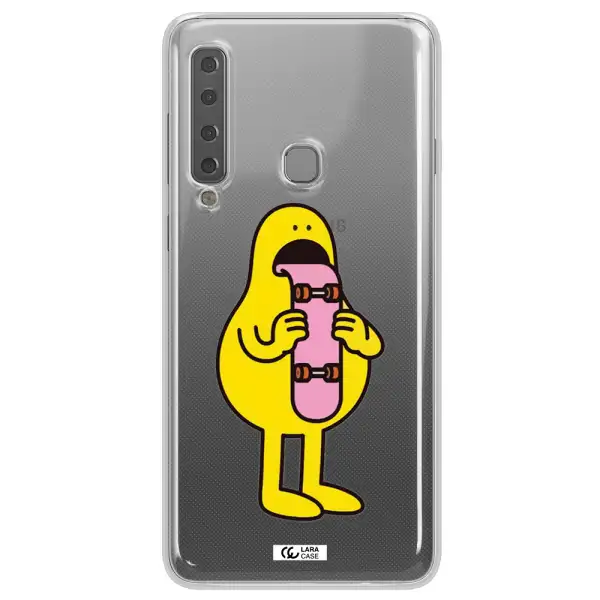 a cartoon character holding a skateboard Samsung A9 2018 Clear TPU Case