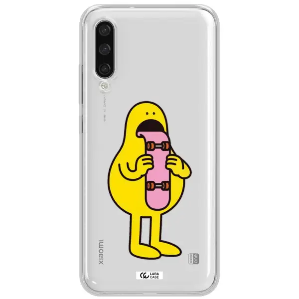 A Cartoon Character Holding A Skateboard Xiaomi Mi A3 Clear Tpu Case