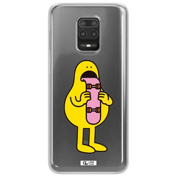 a cartoon character holding a skateboard Xiaomi Note 9S Clear TPU Case