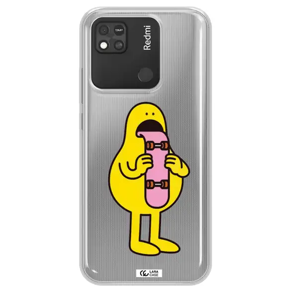 a cartoon character holding a skateboard Xiaomi Redmi 10A Clear TPU Case