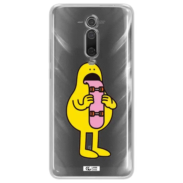 A Cartoon Character Holding A Skateboard Xiaomi Redmi K20 Clear Tpu Case