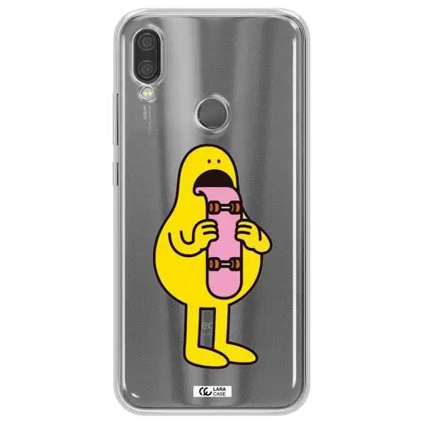 a cartoon character holding a skateboard Xiaomi Redmi Note 7 Clear TPU Case