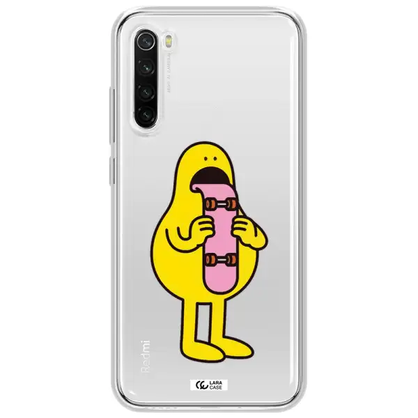 A Cartoon Character Holding A Skateboard Xiaomi Redmi Note 8T Clear Tpu Case