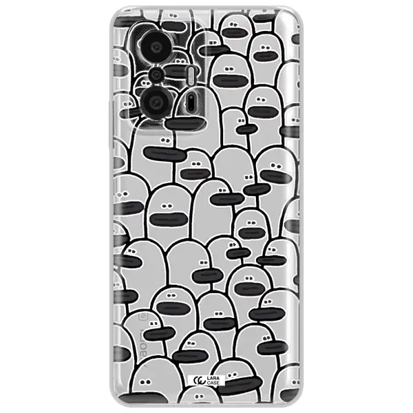 A Group Of White And Black Cartoon Characters Xiaomi 11T Pro Clear Tpu Case