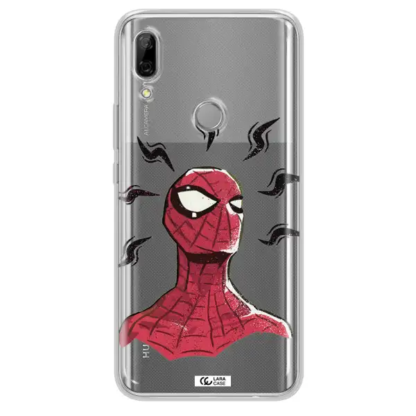 a cartoon of a red spider man Huawei P Smart Z Clear TPU Case