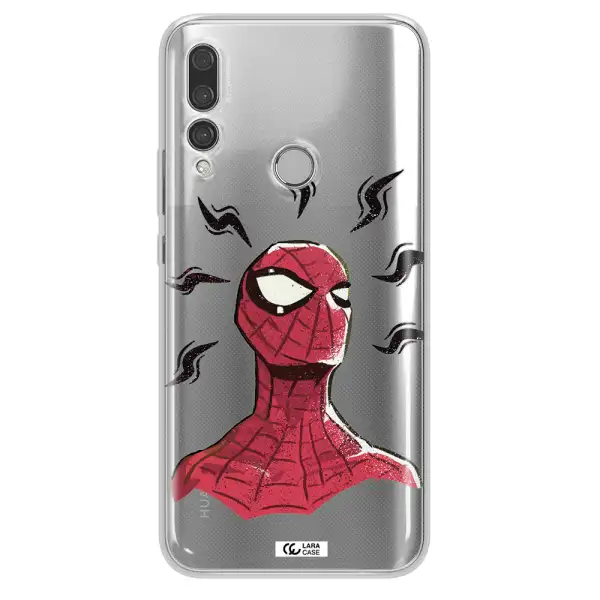a cartoon of a red spider man Huawei Y9 Prime 2019 Clear TPU Case
