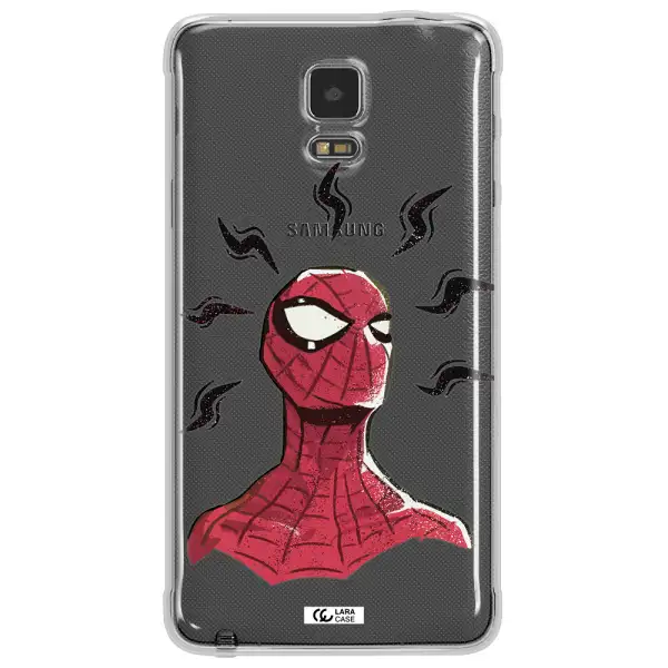 a cartoon of a red spider man Samsung Note 4 Clear TPU Case