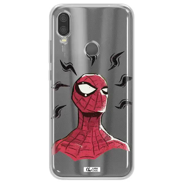 a cartoon of a red spider man Xiaomi Redmi Note 7 Clear TPU Case