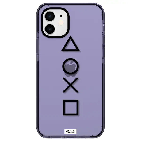 a black and white symbol Apple iPhone 11 impact Lilac Case