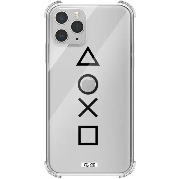 a black and white symbol Apple iPhone 11 pro max Clear PC Case