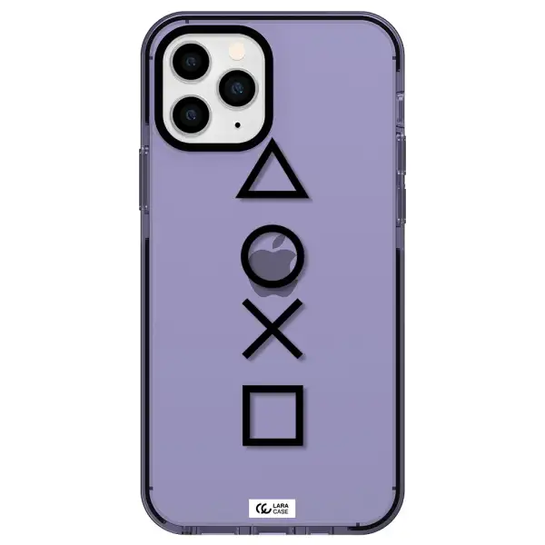 a black and white symbol Apple iPhone 11 pro max impact Lilac Case