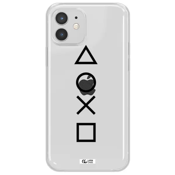 a black and white symbol Apple iPhone 12 mini Clear TPU Case