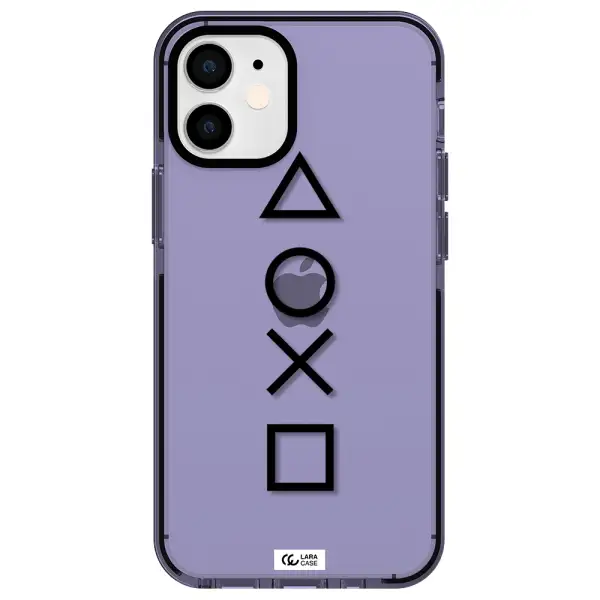 a black and white symbol Apple iPhone 12 mini impact Lilac Case