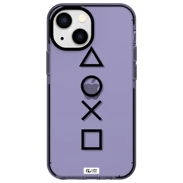 a black and white symbol Apple iPhone 13 mini impact Lilac Case