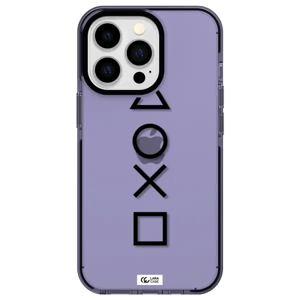 a black and white symbol Apple iPhone 13 Pro impact Lilac Case