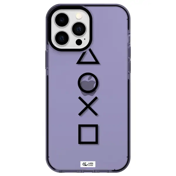 a black and white symbol Apple iPhone 13 Pro Max impact Lilac Case