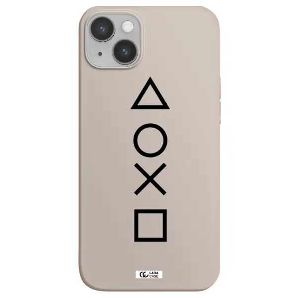 a black and white symbol Apple iPhone 14 plus Silicone Stone Case