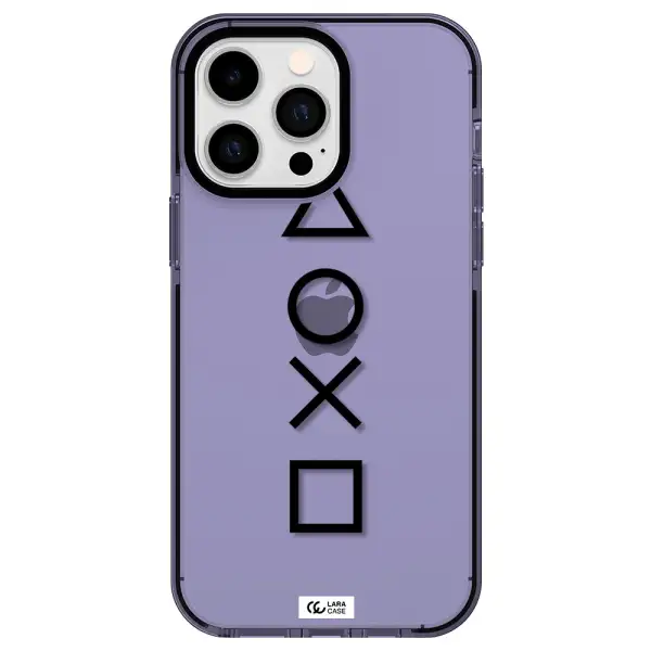 a black and white symbol Apple iPhone 15 Pro impact Lilac Case