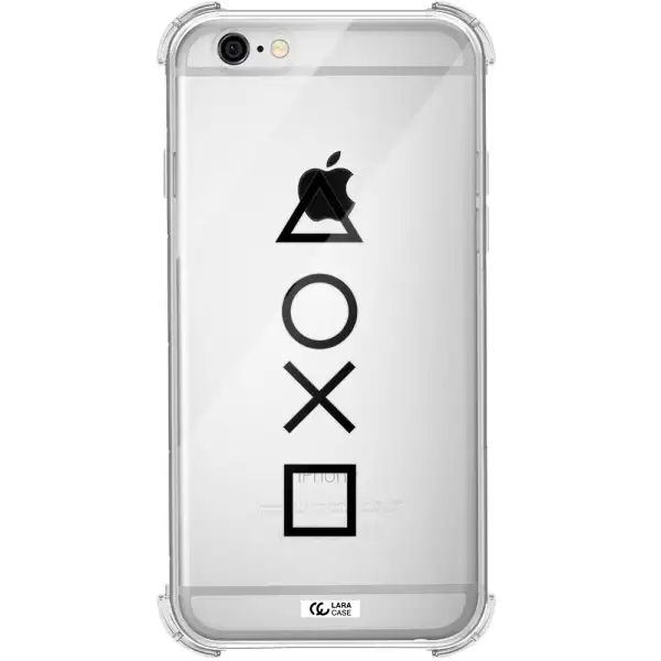 a black and white symbol Apple iPhone 6 Clear PC Case