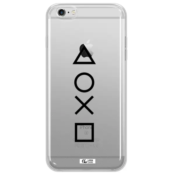 a black and white symbol Apple iPhone 6S Clear TPU Case