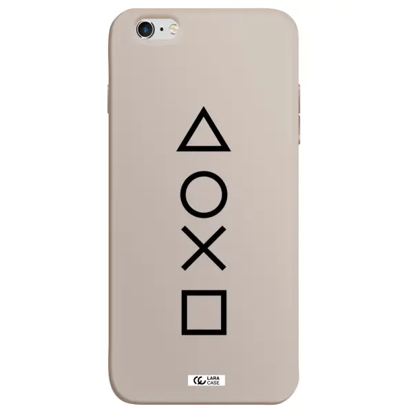 a black and white symbol Apple iPhone 6S Silicone Stone Case