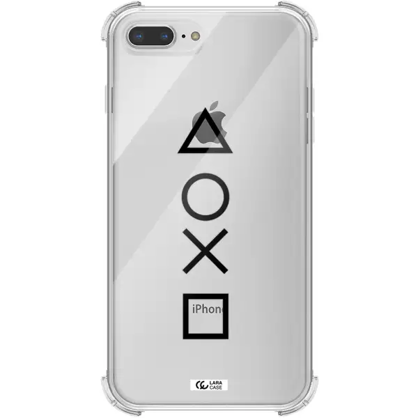 a black and white symbol Apple iPhone 7 plus Clear PC Case