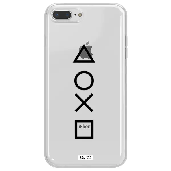 a black and white symbol Apple iPhone 7 plus Clear TPU Case