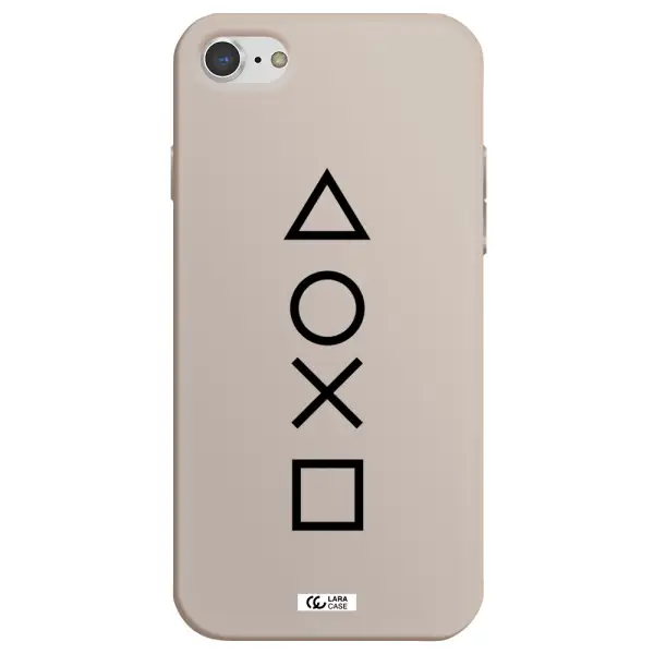 a black and white symbol Apple iPhone 7 Silicone Stone Case