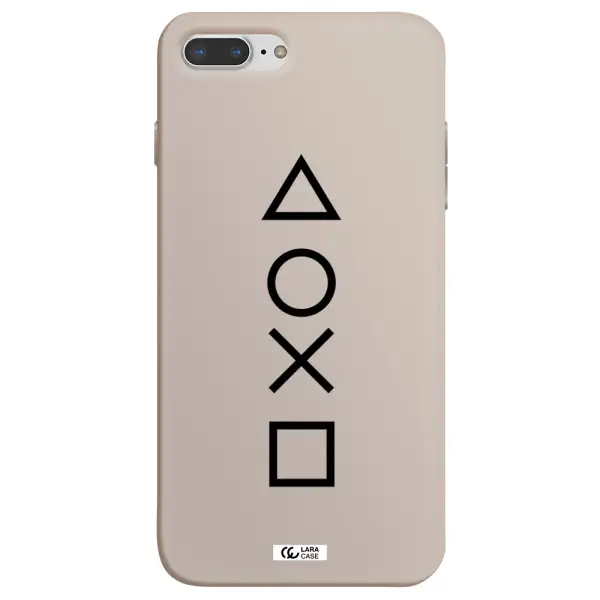 a black and white symbol Apple iPhone 8 plus Silicone Stone Case