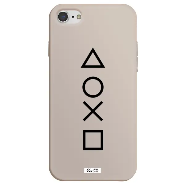 a black and white symbol Apple iPhone 8 Silicone Stone Case