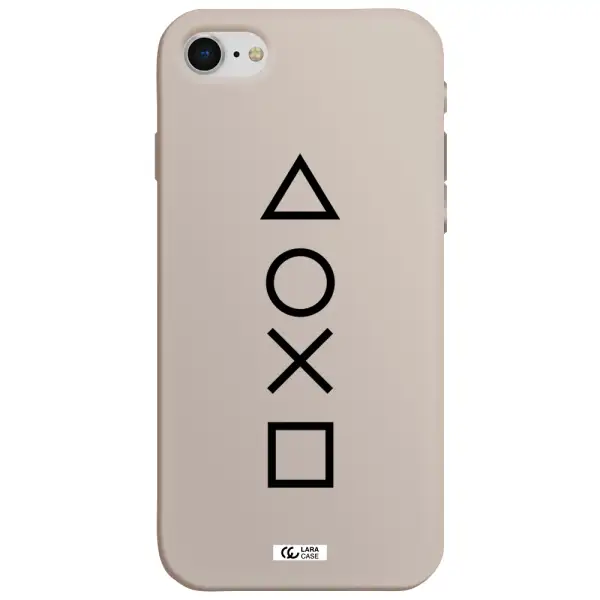 a black and white symbol Apple iPhone se 2020 Silicone Stone Case