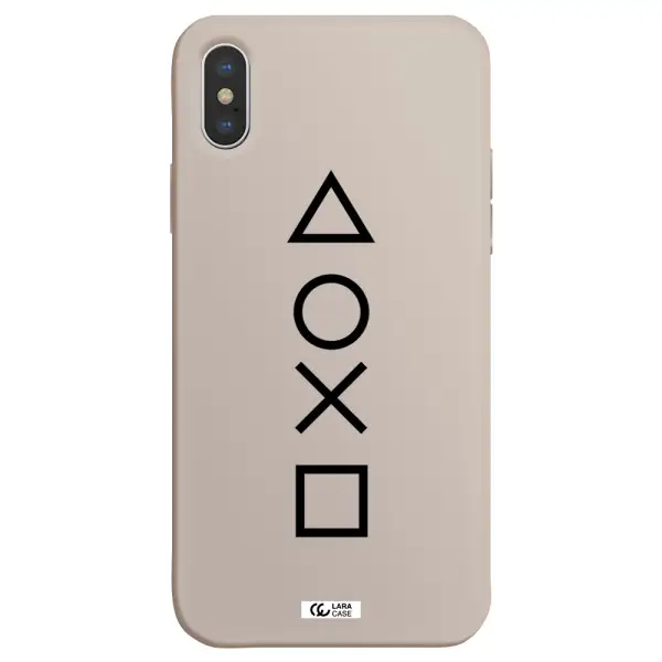 a black and white symbol Apple iPhone X Silicone Stone Case